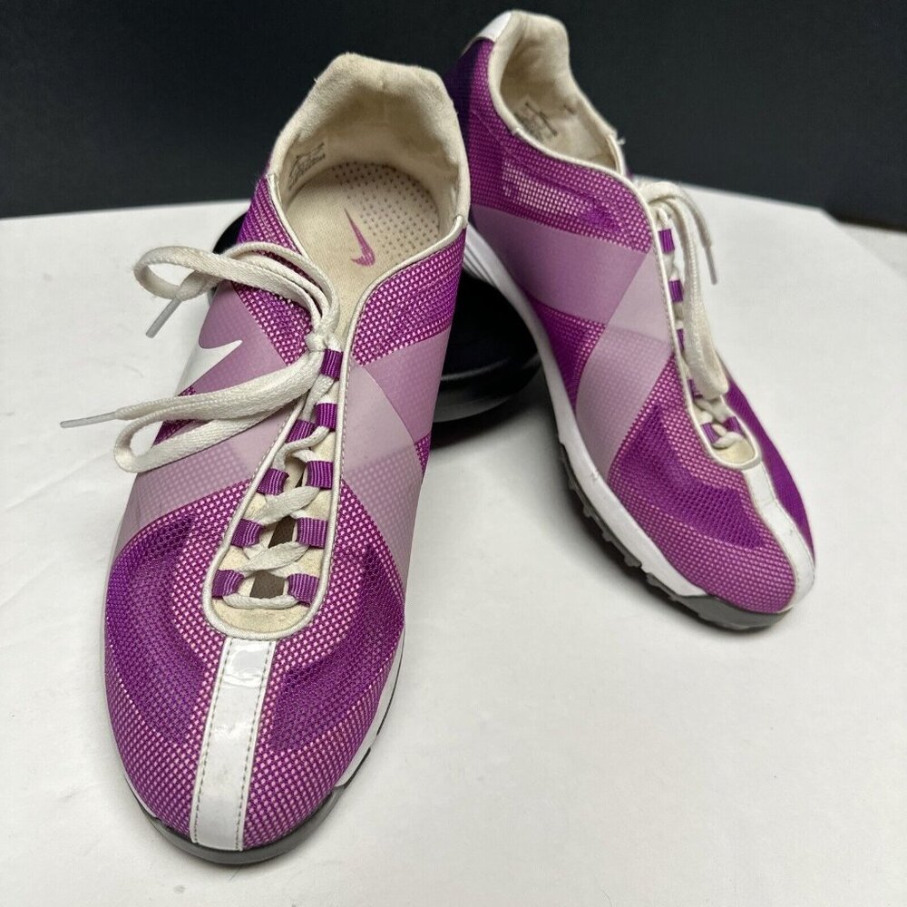 Nike Hyperfuse Golf‎ Shoes Womens 8 Purple White Lunar Summer Mesh lightweight